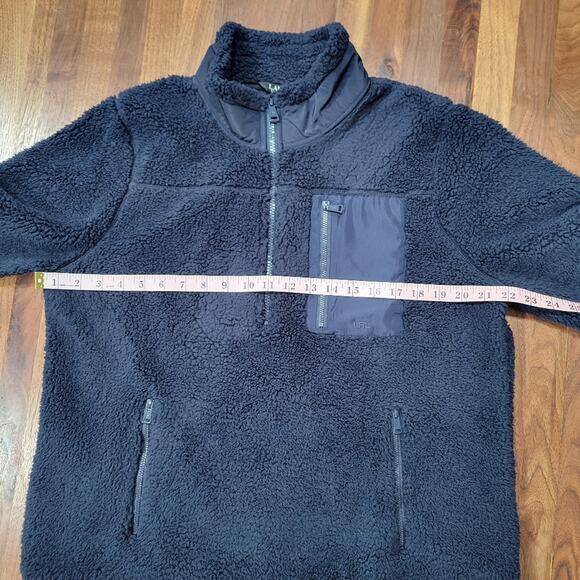 Lauren Ralph Lauren Faux Sherpa Half Zip Teddy Fleece Pullover - Picture 9 of 10